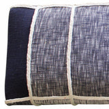 47" Blue And Gray Textural White Leg Upholstered Bench - Homeroots - Flyclothing LLC