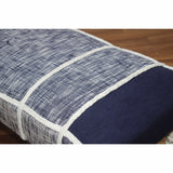 47" Blue And Gray Textural White Leg Upholstered Bench - Homeroots - Flyclothing LLC