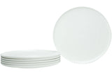 White Six Piece Round Coupe Porcelain Service For Six Dinner Plate Set - Homeroots - Flyclothing LLC
