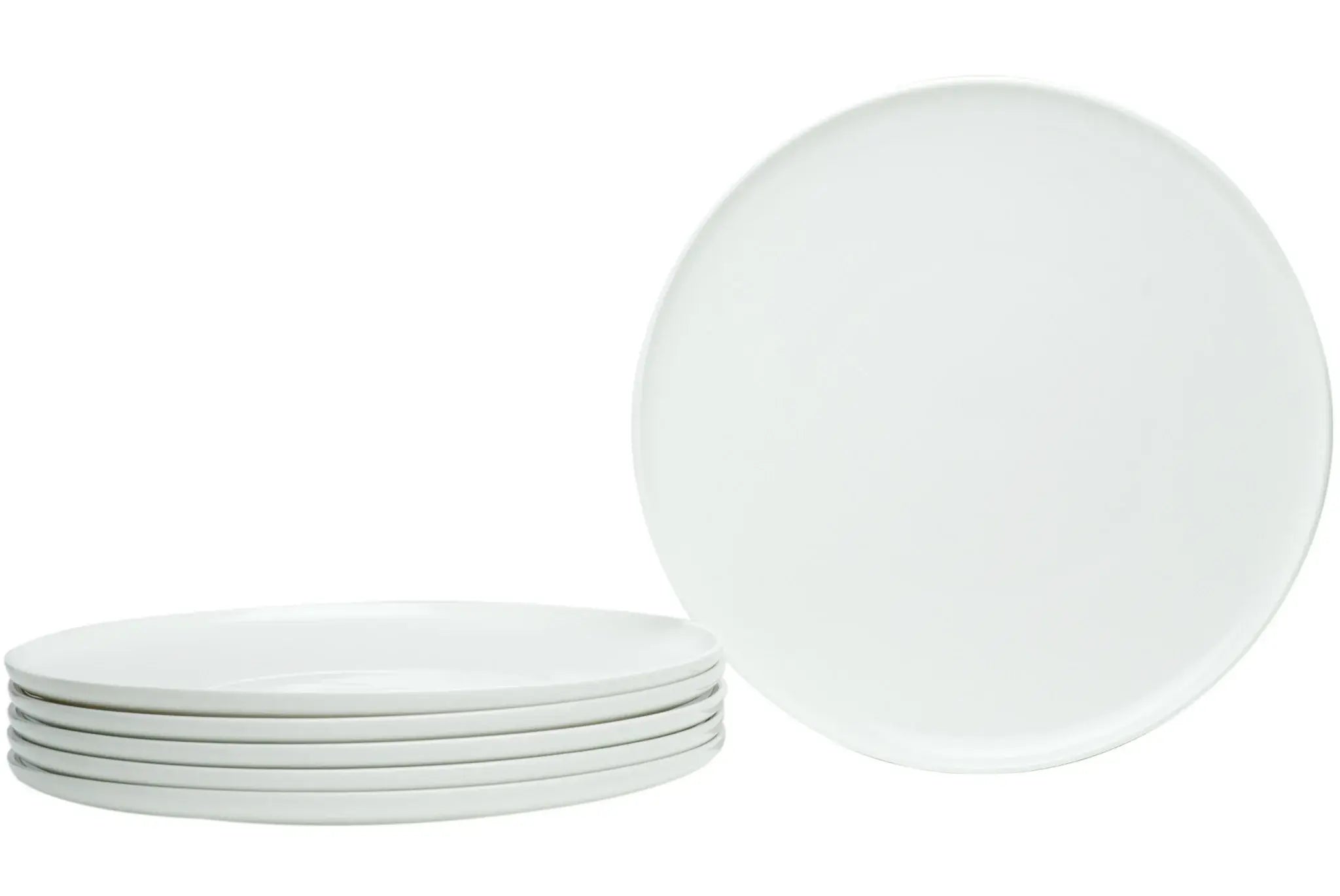 White Six Piece Round Coupe Porcelain Service For Six Dinner Plate Set - Homeroots - Flyclothing LLC
