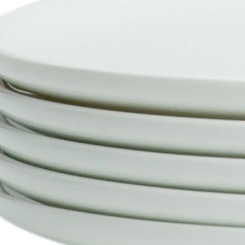 White Six Piece Round Coupe Porcelain Service For Six Dinner Plate Set - Homeroots - Flyclothing LLC