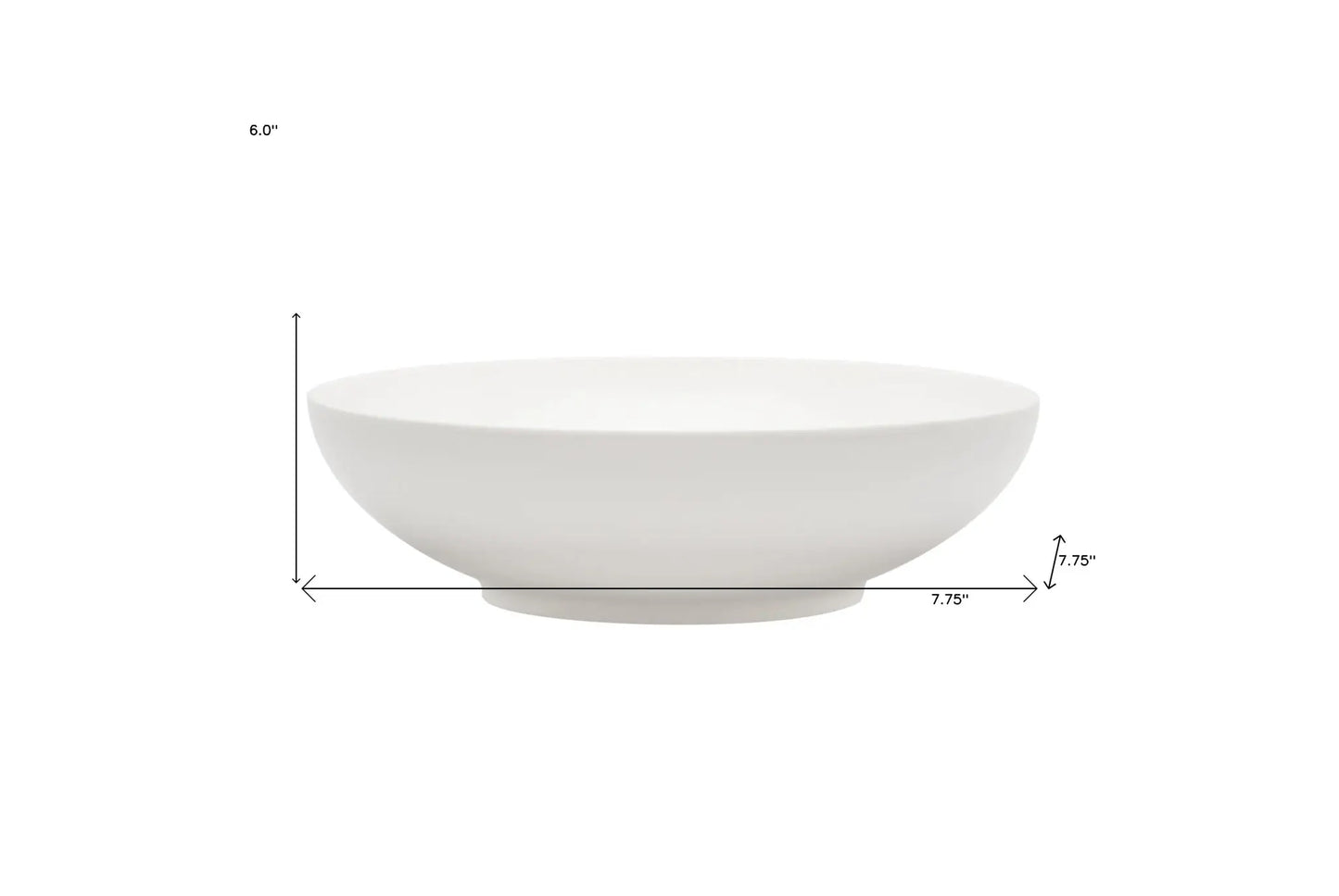 White Six Piece Porcelain Service For Six Bowl Set - Homeroots - Flyclothing LLC