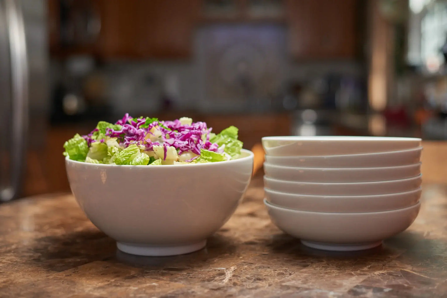White Porcelain Large Round Serve Bowl - Homeroots - Flyclothing LLC