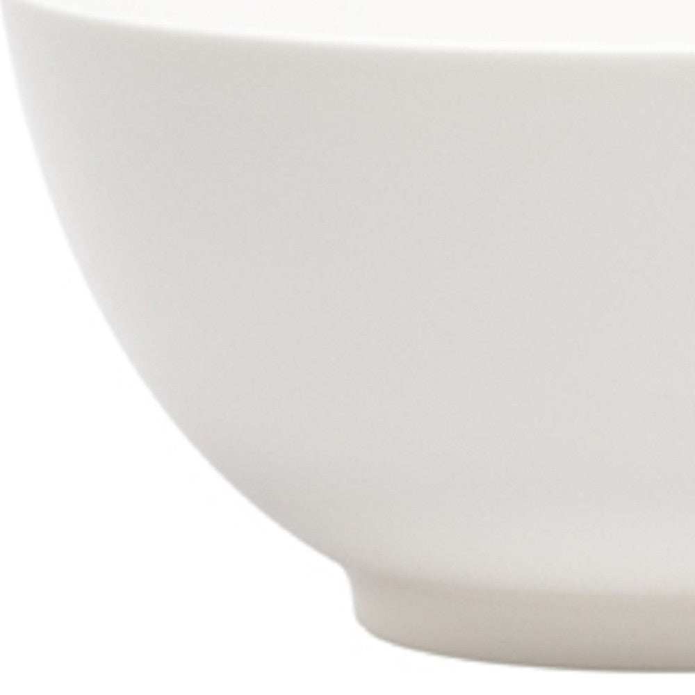 White Porcelain Large Round Serve Bowl - Homeroots - Flyclothing LLC