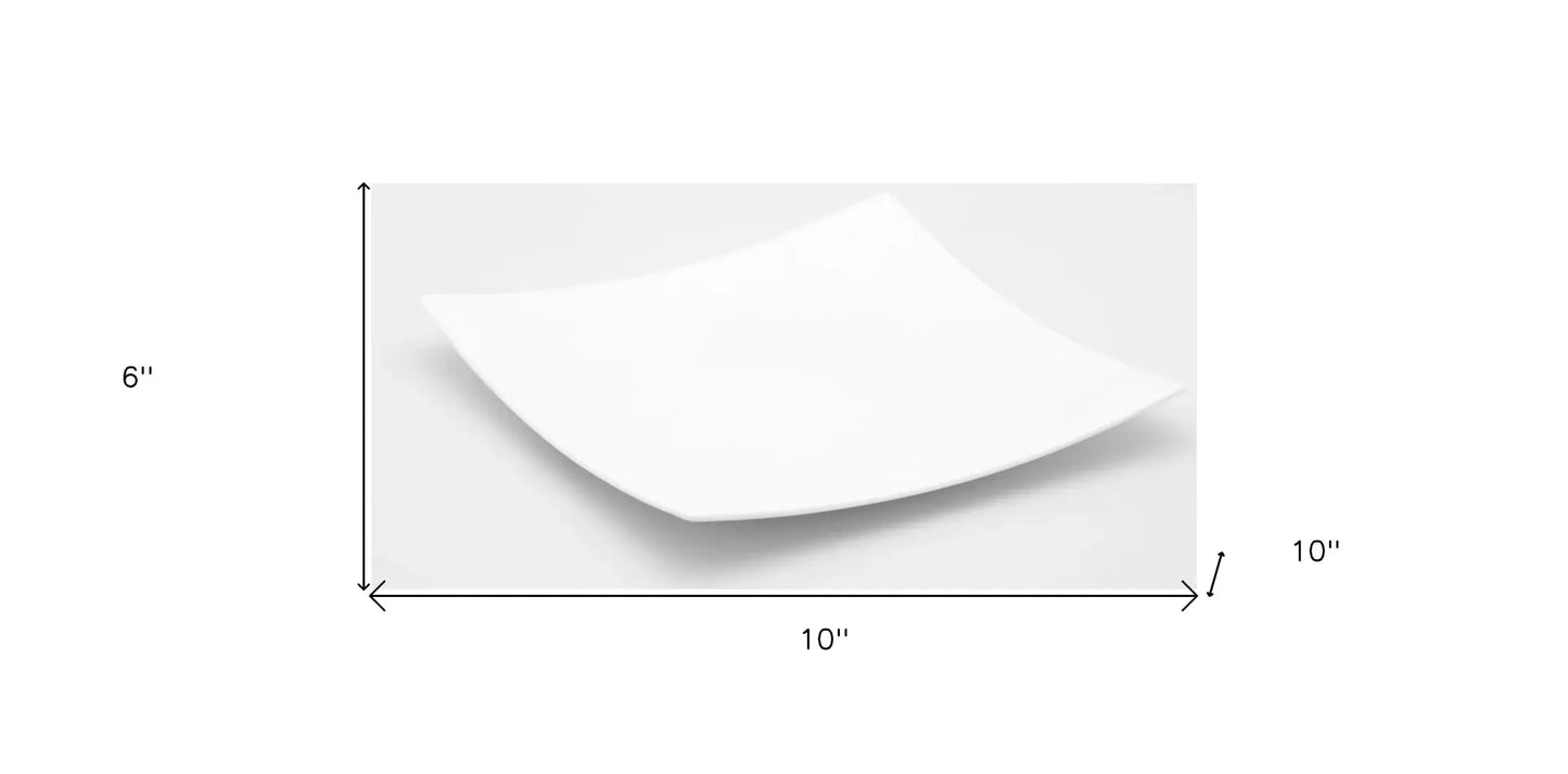 White Six Piece Square Bone China Service For Six Dinner Plate Set - Homeroots - Flyclothing LLC