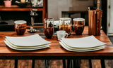 White Six Piece Square Bone China Service For Six Salad Plate Set - Homeroots - Flyclothing LLC