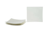 White Six Piece Square Bone China Service For Six Salad Plate Set - Homeroots - Flyclothing LLC