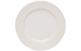White Four Piece Weave Stoneware Service For Four Dinner Plate Set - Homeroots - Flyclothing LLC