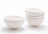White Four Piece Porcelain Service For Four Bowl Set - Homeroots