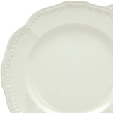 White Four Piece Round Scallop Stoneware Service For Four Salad Plate Set - Homeroots - Flyclothing LLC