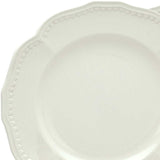 White Four Piece Round Scallop Stoneware Service For Four Salad Plate Set - Homeroots - Flyclothing LLC