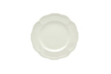 White Four Piece Round Scallop Stoneware Service For Four Salad Plate Set - Homeroots - Flyclothing LLC