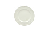 White Four Piece Round Scallop Stoneware Service For Four Salad Plate Set - Homeroots - Flyclothing LLC