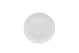 White Six Piece Round Pebbled Porcelain Service For Six Salad Plate Set - Homeroots - Flyclothing LLC
