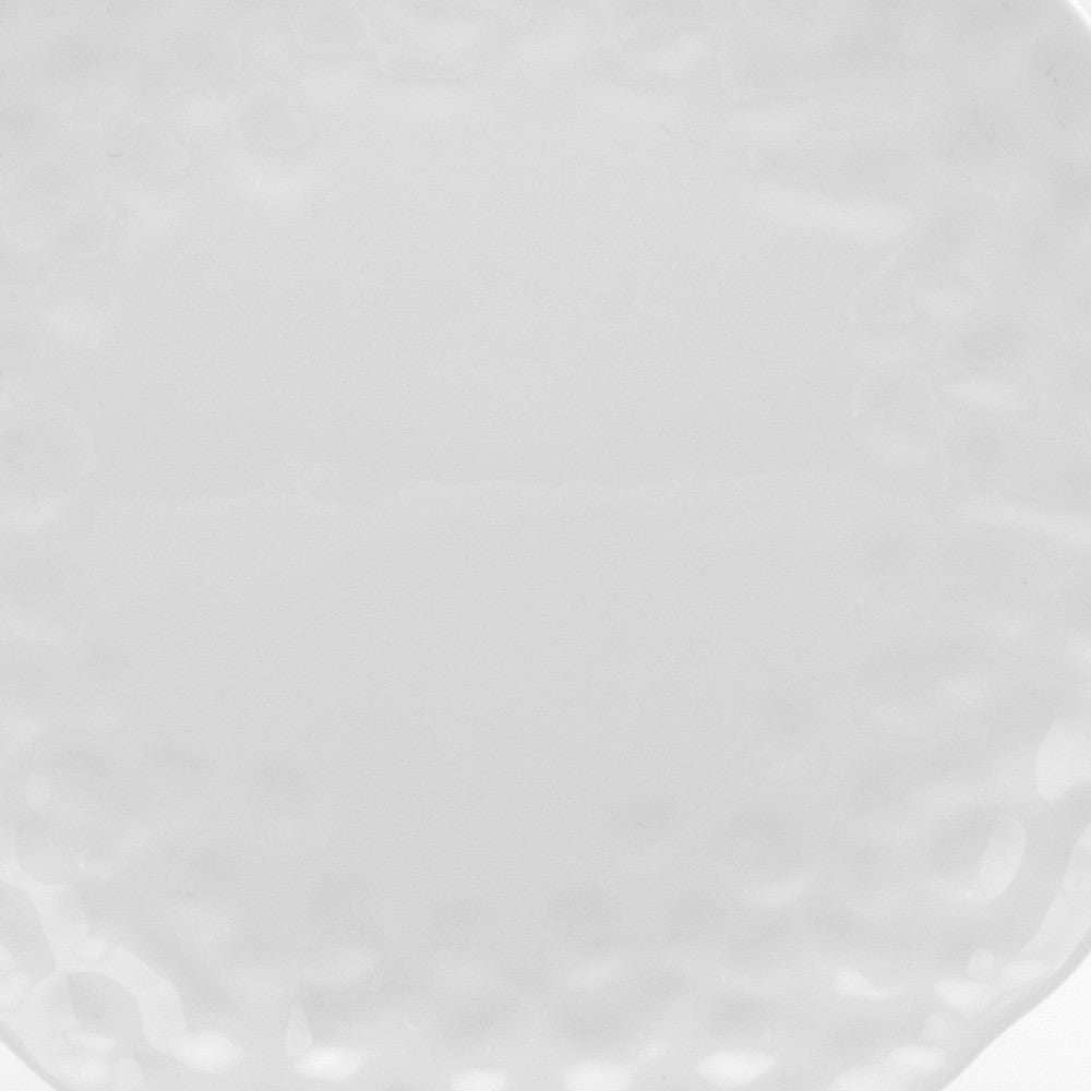 White Six Piece Round Pebbled Porcelain Service For Six Salad Plate Set - Homeroots - Flyclothing LLC