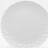 White Six Piece Round Pebbled Porcelain Service For Six Salad Plate Set - Homeroots - Flyclothing LLC