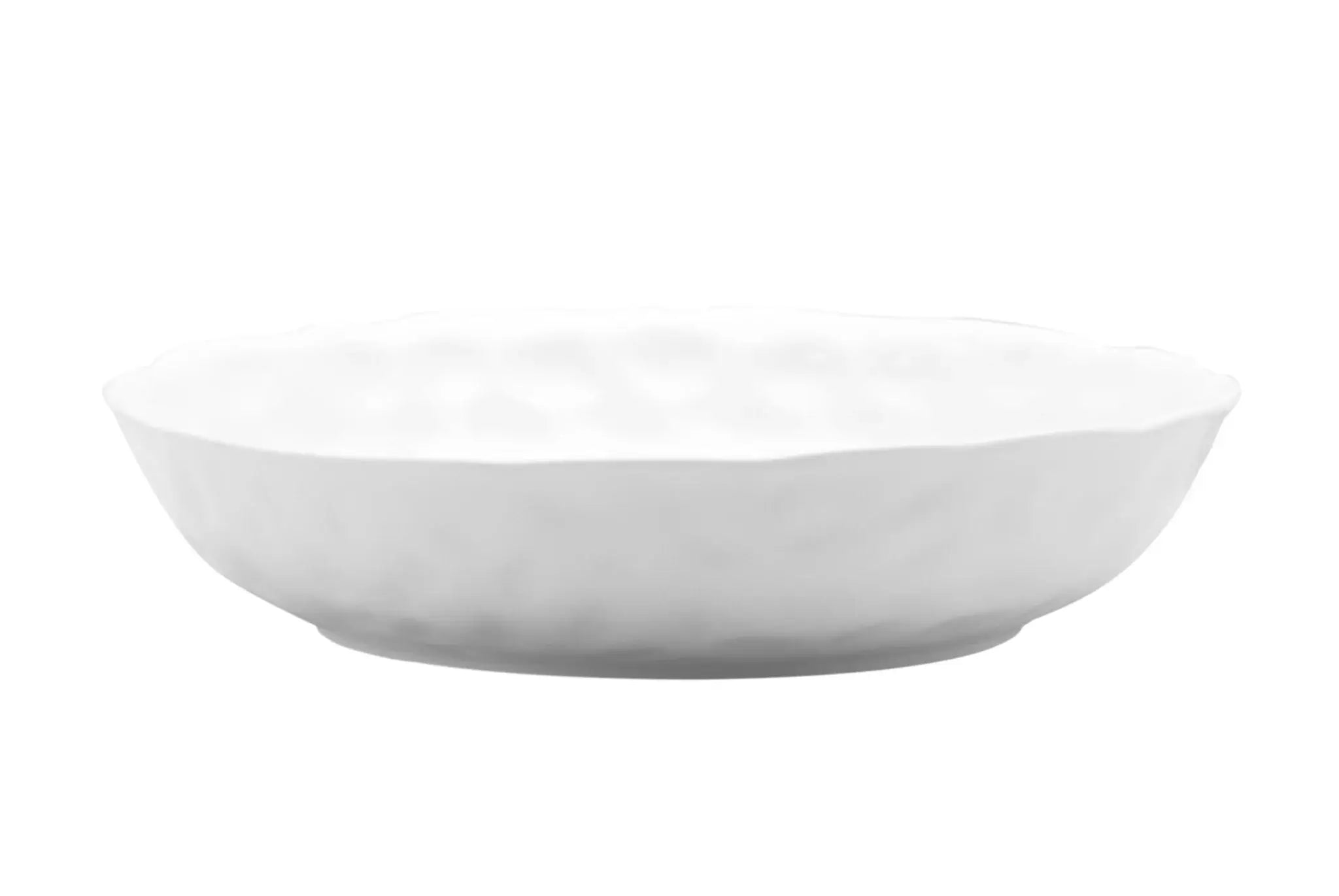 White Six Piece Round Pebbled Porcelain Service For Six Bowl Set - Homeroots - Flyclothing LLC