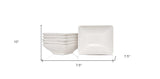 White Six Piece Pebbled Porcelain Service For Six Bowl Set - Homeroots - Flyclothing LLC