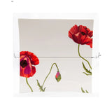 Red and White Six Piece Square Floral Bone China Service For Six Dinner Plate Set - Homeroots - Flyclothing LLC