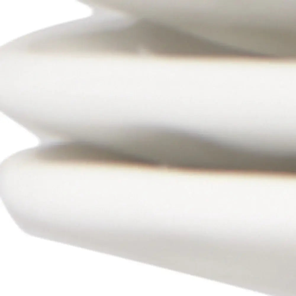 White Six Piece Rectangle Pebbled Porcelain Service For Six Dinner Plate Set - Homeroots - Flyclothing LLC