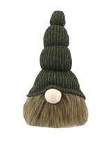 14" Green Chunky Knit Hat Fabric Sitting Gnome Sculpture - Homeroots - Flyclothing LLC
