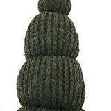 14" Green Chunky Knit Hat Fabric Sitting Gnome Sculpture - Homeroots - Flyclothing LLC