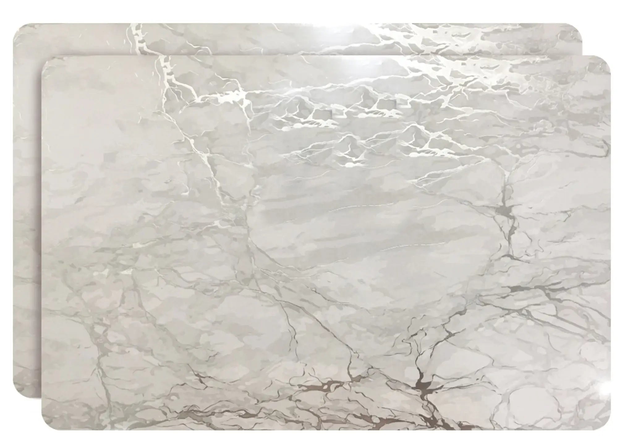 Set of Two Silver Swirl Cork Rectangular Indoor Outdoor Placemats - Homeroots - Flyclothing LLC
