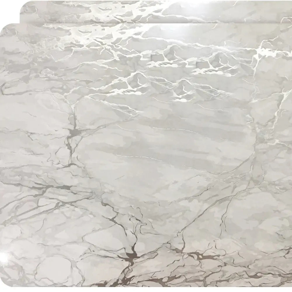 Set of Two Silver Swirl Cork Rectangular Indoor Outdoor Placemats - Homeroots - Flyclothing LLC