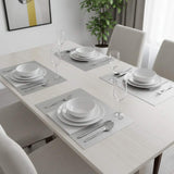 18" Set of Four Silver Vinyl Placemats - HomeRoots - Flyclothing LLC