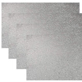 18" Set of Four Silver Vinyl Placemats - HomeRoots - Flyclothing LLC