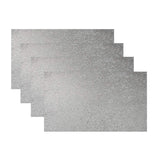18" Set of Four Silver Vinyl Placemats - HomeRoots - Flyclothing LLC