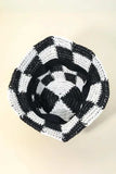 Fame Checkered Pattern Knit Bucket Hat - Trendsi - Flyclothing LLC