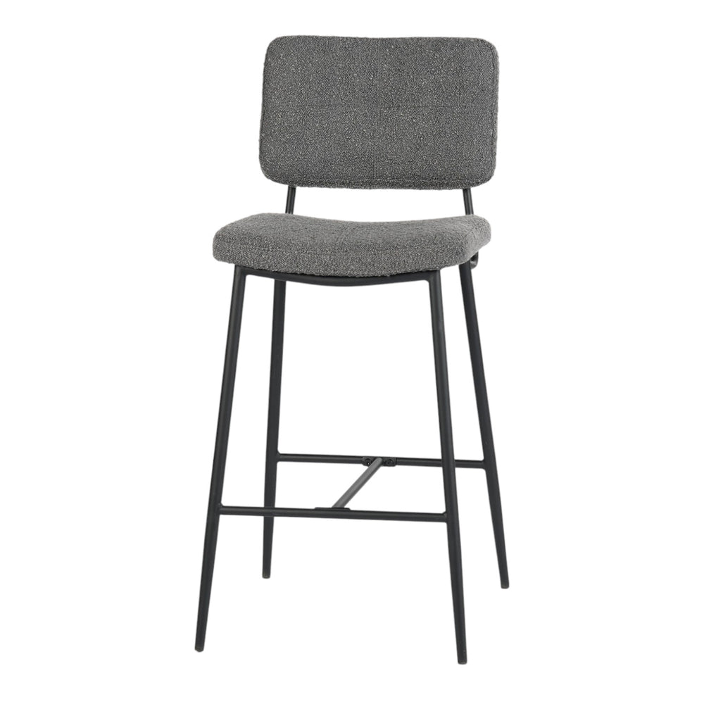 Set of Two Green and Black Manufactured Wood and Steel Low Back Bar Height Bar Chairs