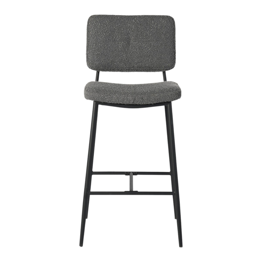 Set of Two Green and Black Manufactured Wood and Steel Low Back Bar Height Bar Chairs