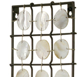15" Brown and White Iron Geometric Wall Sconce Candle Holder With Candle - Homeroots - Flyclothing LLC