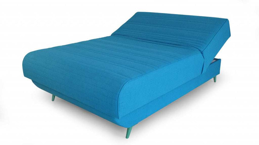 Turquoise Full Adjustable Upholstered Polyester No Bed Frame with Mattress - Homeroots - Flyclothing LLC