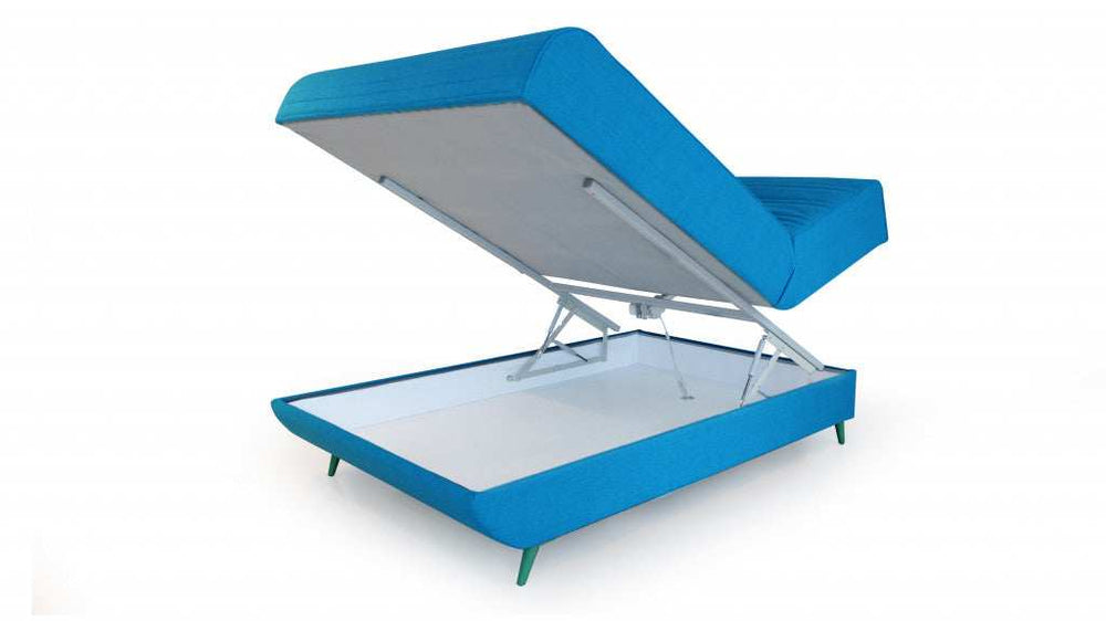Turquoise Full Adjustable Upholstered Polyester No Bed Frame with Mattress - Homeroots - Flyclothing LLC
