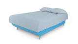 Turquoise Full Adjustable Upholstered Polyester No Bed Frame with Mattress - Homeroots - Flyclothing LLC
