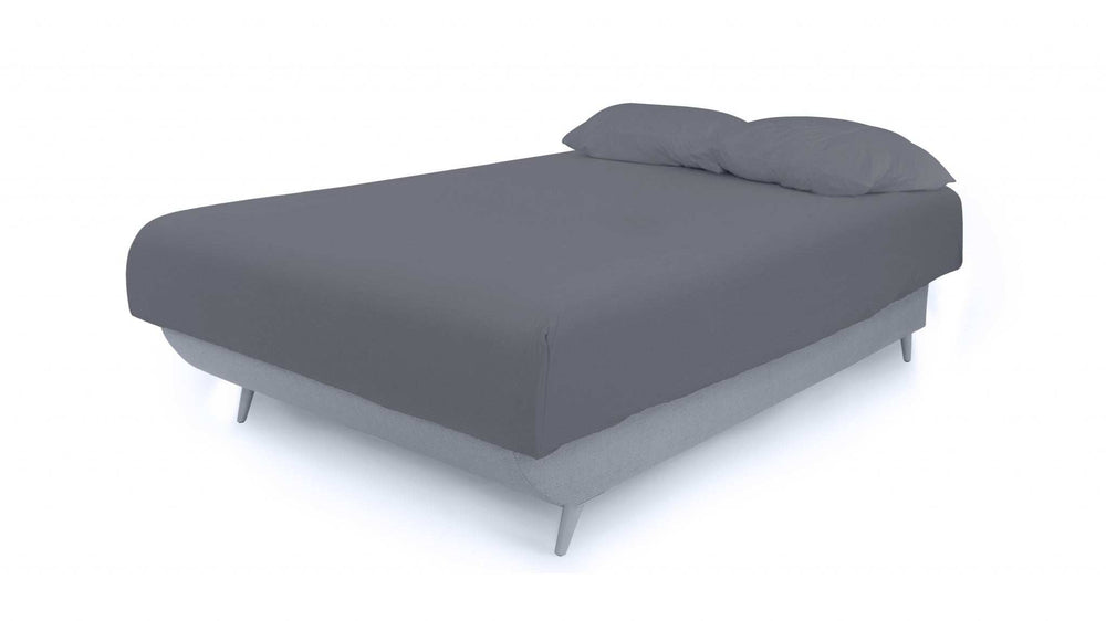 Light Gray Full Adjustable Upholstered Polyester No Bed Frame with Mattress - Homeroots - Flyclothing LLC