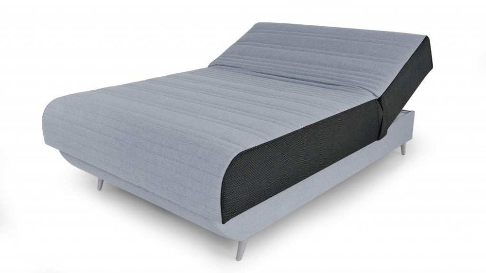 Light Gray Full Adjustable Upholstered Polyester No Bed Frame with Mattress - Homeroots - Flyclothing LLC