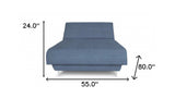 Blue Jeans and Blue Full Adjustable Upholstered Polyester No Bed Frame with Mattress - Homeroots - Flyclothing LLC