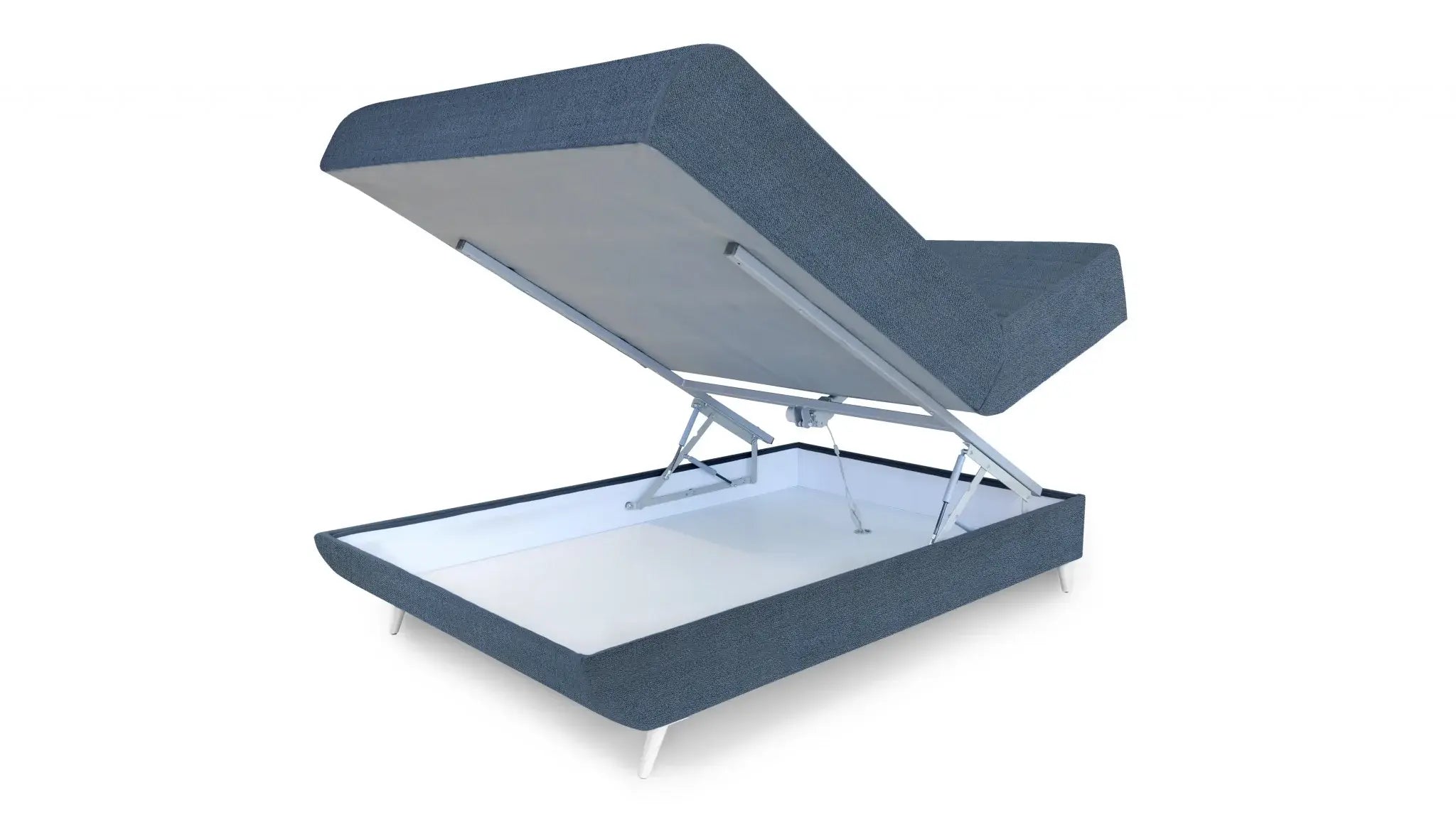 Blue Jeans and Blue Full Adjustable Upholstered Polyester No Bed Frame with Mattress - Homeroots - Flyclothing LLC