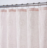 72" Blush And Ivory Embroidered Floral Shower Curtain - Homeroots - Flyclothing LLC