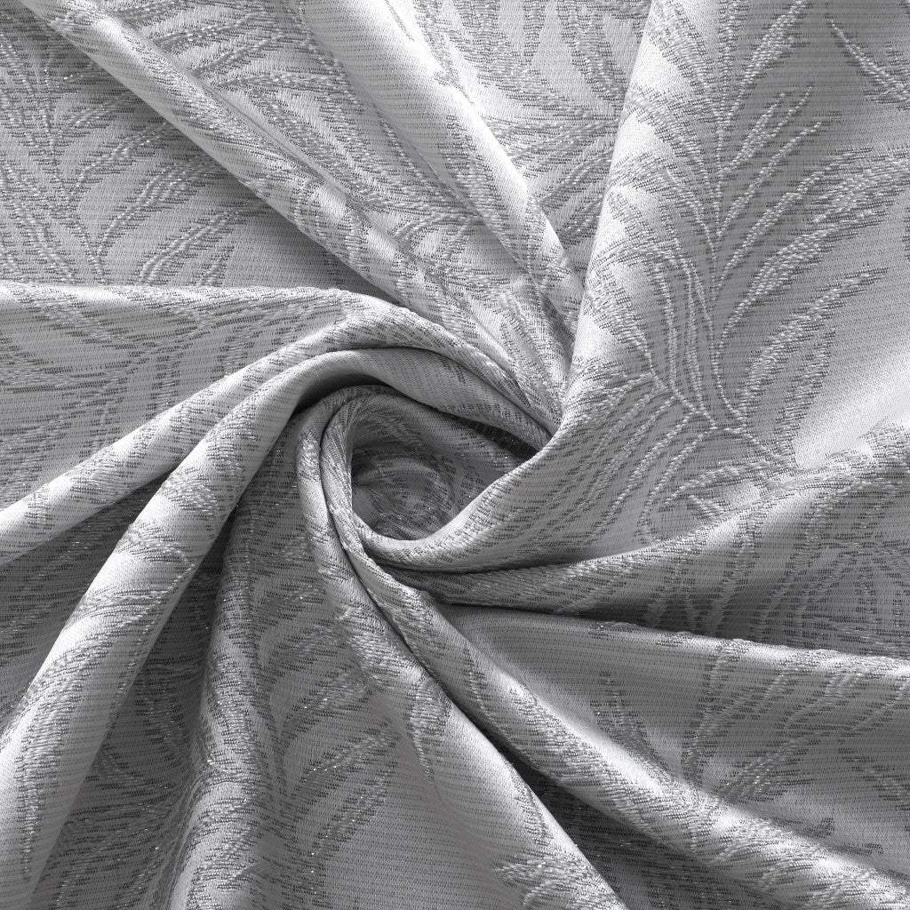 72" Off White And Silver Embroidered Floral Shower Curtain - Homeroots - Flyclothing LLC