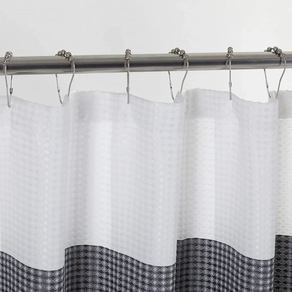 72" White And Black Striped Shower Curtain - Homeroots - Flyclothing LLC