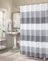 72" White And Gray Striped Shower Curtain - Homeroots - Flyclothing LLC