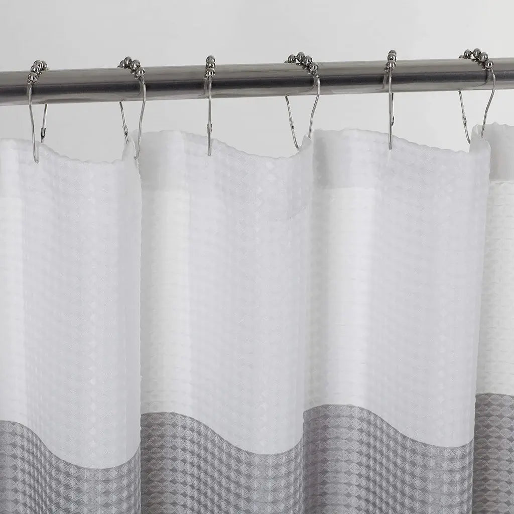 72" White And Gray Striped Shower Curtain - Homeroots - Flyclothing LLC
