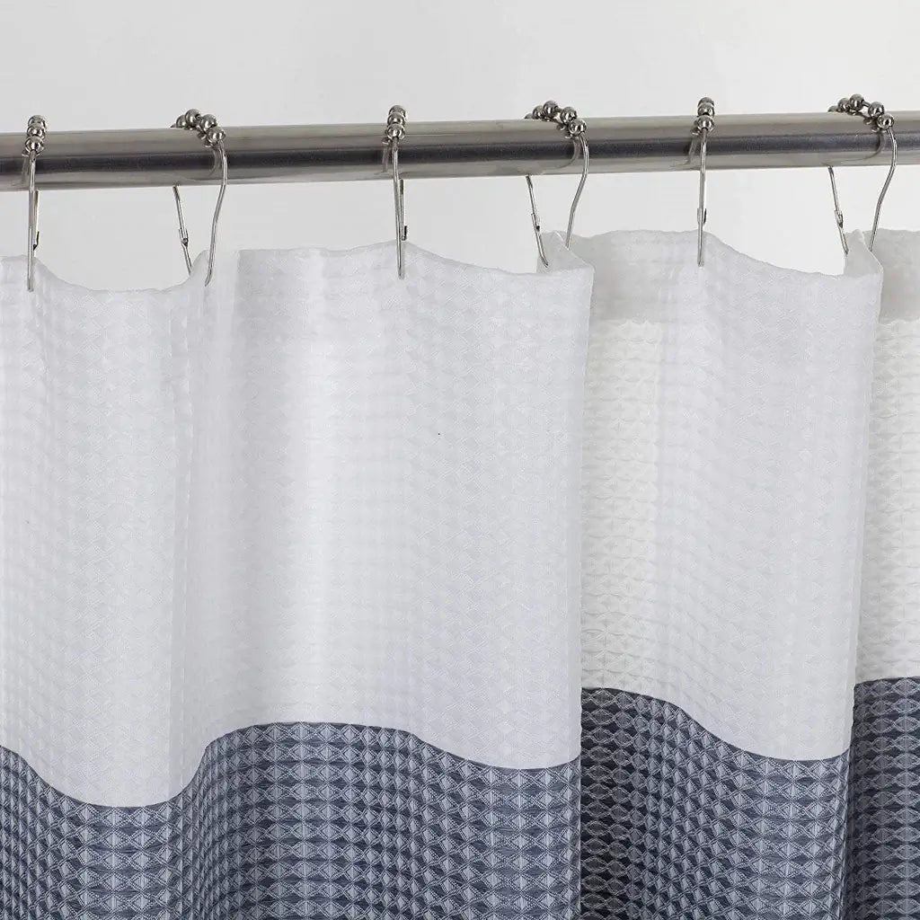 72" White And Blue Striped Shower Curtain - Homeroots - Flyclothing LLC