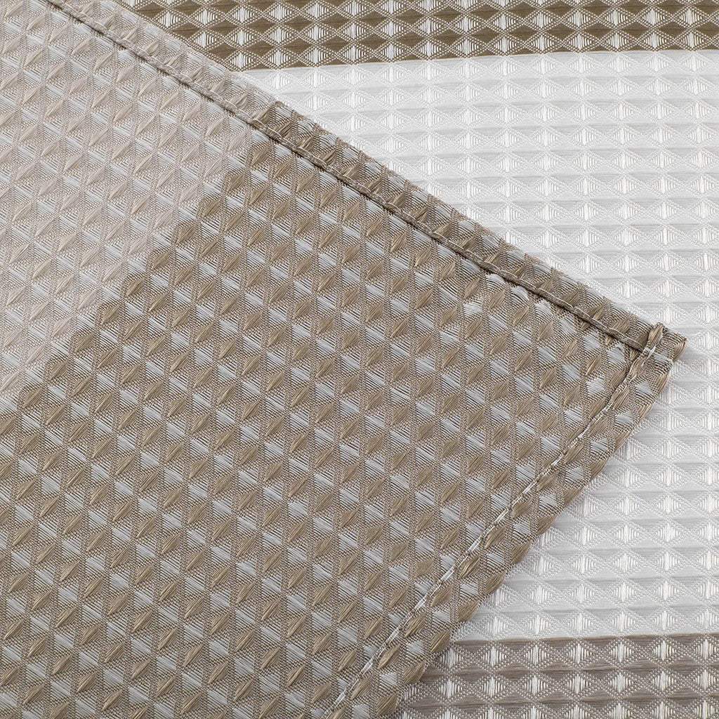 72" White And Taupe Striped Shower Curtain - Homeroots - Flyclothing LLC