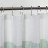 72" White And Green Striped Shower Curtain - Homeroots - Flyclothing LLC
